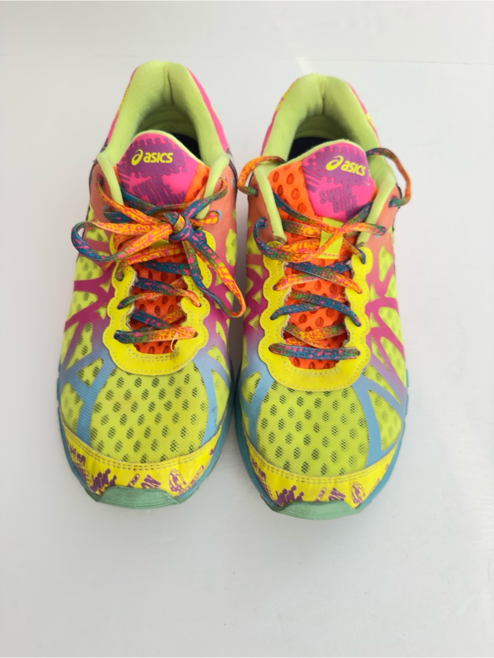 ASICS Neon Yellow Multicolor Athletic Sneakers